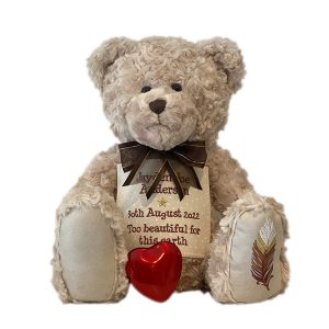 keepsake bear with heart tin