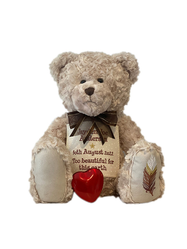 keepsake bear with heart tin